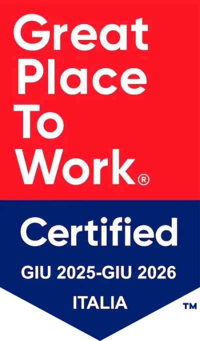 Badge di certificazione Great Place to Work Italia giugno 2025 - giugno 2026
