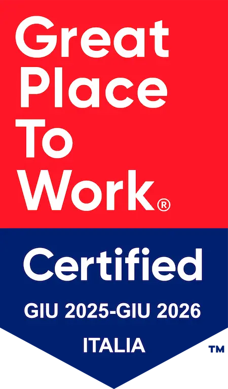 Badge di certificazione Great Place to Work Italia giugno 2025 - giugno 2026